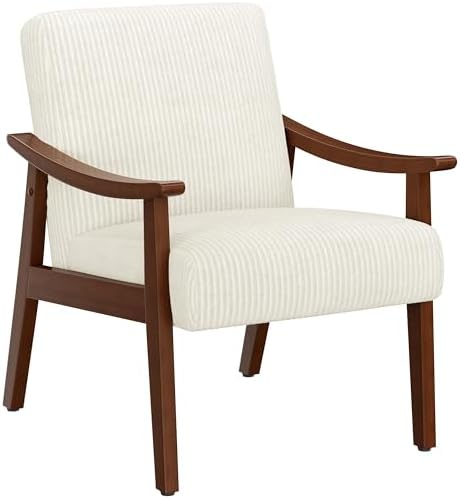 Yaheetech Accent Chairs, Mid-Century Corduroy Fabric Armchairs by Yaheetech