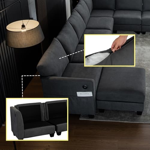 122.8" Large Sectional Couches for Living Room - Image 5