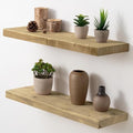 Acovy 24/30/36/40/48/55/72" Unfinished Solid Reclaimed Wood Floating Shelves by Acovy