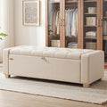 SONGMICS Storage Ottoman, 48 Inches Long Bed End Stool, Solid Wood Legs by SONGMICSbySONGMICSHOME
