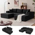 Mangodan 110” Cloud Sectional Couch, Modular Sectional Sofa by Mangodan