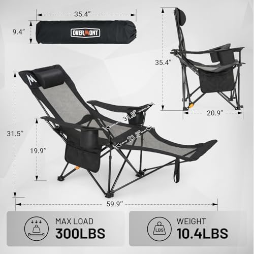 Overmont Reclining Camping Chair - Image 2