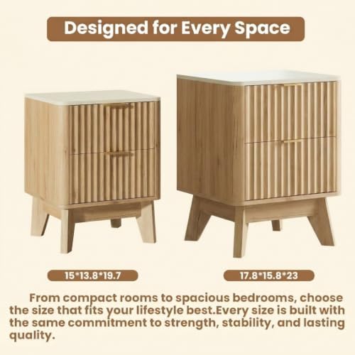Fluted Nightstand Set of 2 - Image 4
