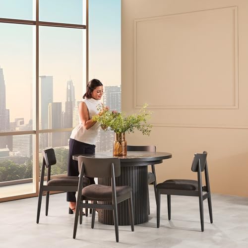 Transformer Table Solid Wood Extendable Round Dining Table Set - Image 3