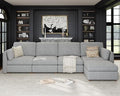 Oversized Modular Sectional Sofa L-Shaped Cloud Couches Gray by Kalafini