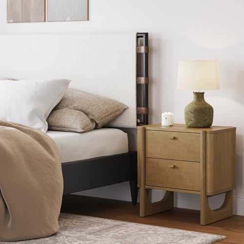 Nathan James Solace Mid Century Modern 2 Drawer Nightstand - Image 4