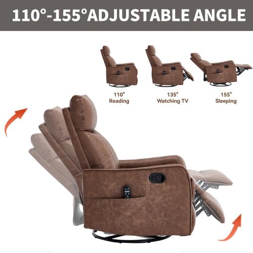 Manual Swivel Rocker Recliner Chair - Image 5
