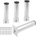 4-Pcs Adjustable Aluminum Alloy Furniture Legs 7" Height Silver by Kyuionty