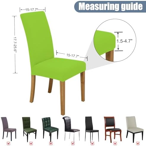 Dining Chair Covers, Stretch Seat Covers, Washable Furniture Protector - Image 5