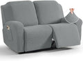 TAOCOCO Oversized Stretch Loveseat Recliner Covers 6 Piece, Dusty Grey by TAOCOCO
