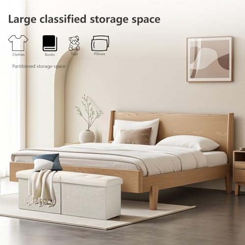 AmasSmile Footrest Ottoman Storage Bench - Image 4