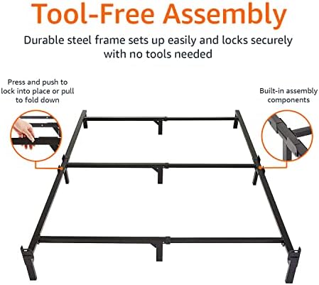 Amazon Basics Metal Bed Frame, 9-Leg Support Base - Image 5
