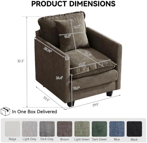 30'' Cloud Single Couch, Cloud Sofa - Image 2