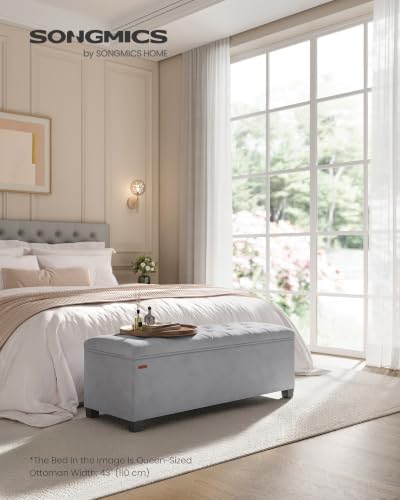 SONGMICS Storage Ottoman Bench, Foot Rest - Image 2
