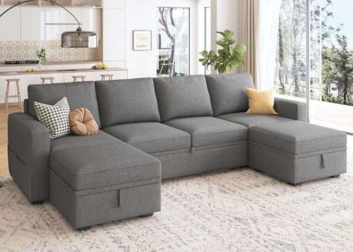 HONBAY Modular Sectional Sleeper Sofa Bed, Sectional Couch - Image 6