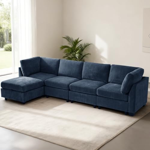 EDILLY 122 inches Oversized Modular Sectional Fabric Cloud Sofa Set, Extra by EDILLY