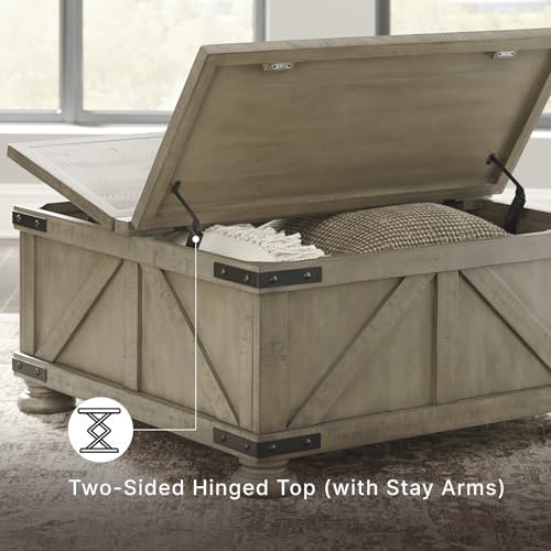 Signature Design by Ashley Aldwin Farmhouse Square Coffee Table - Image 5