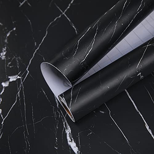 Marble Contact Paper Black Extra Wide Peel and Stick - Image 3