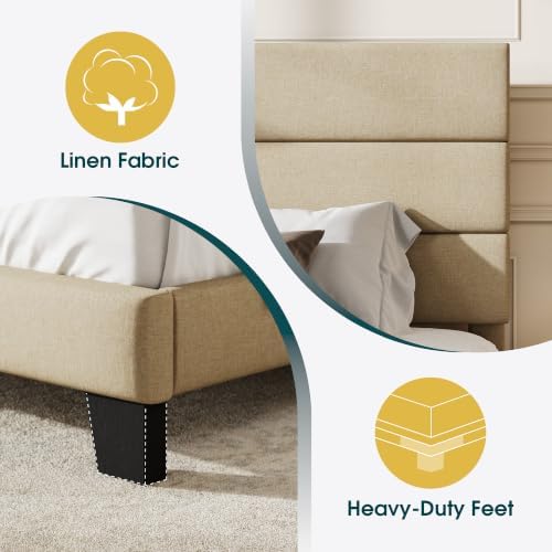 WEEWAY Twin Size Fabric Bed Frame - Image 5