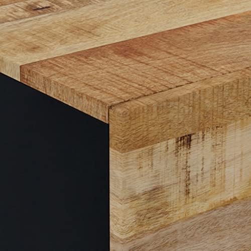 vidaXL Bedside Cabinet 15.7"x13"x18.1" Solid Wood Mango - Image 4