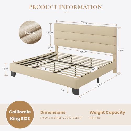 SHA CERLIN Cal King Platform Bed Frame - Image 2