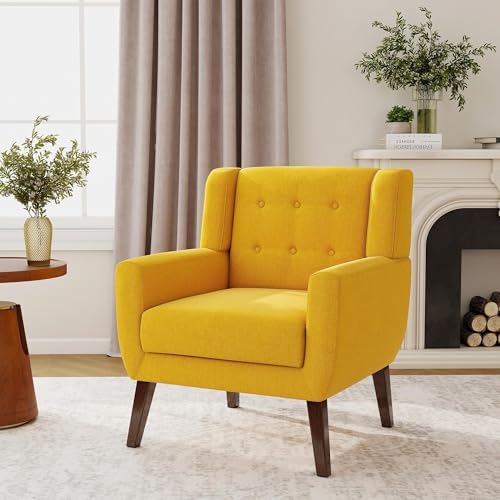 Accent Chair, Upholstered Armchair in Linen - Image 3
