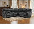 EBELLO Manual Reclining L-Shaped Sectional Sofa Set, Soft Fabric Recliner by EBELLO