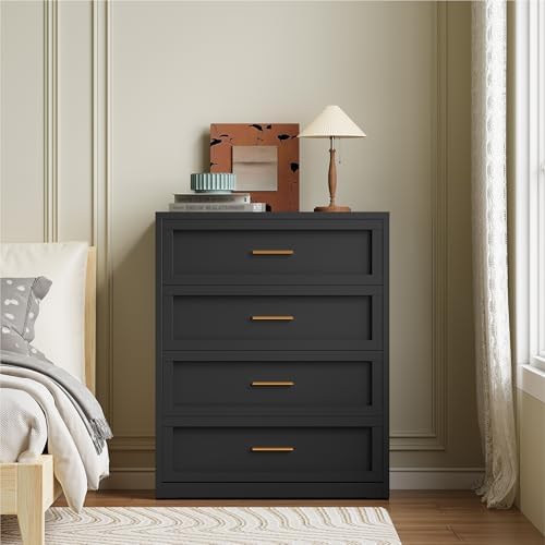 YAUWOH 4 Drawer Metal Dresser, Heavy Duty Steel Storage Dresser - Image 2