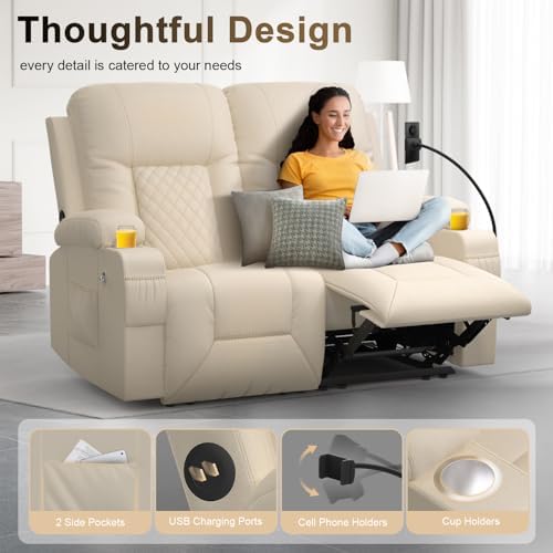 YONISEE Loveseat Recliner, Loveseat Recliner Sofa - Image 4