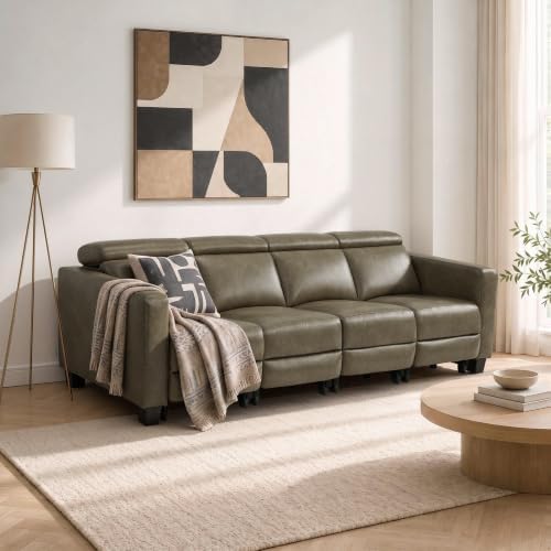 MCombo 109.4'' Zero Wall Hugger Power Recliner Sofa, HL198M4 Grey - Image 2