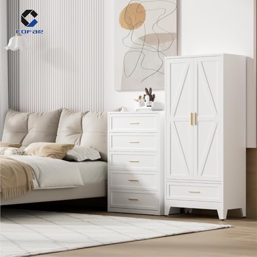 COFaR Metal Armoire Wardrobe Closet - Image 2