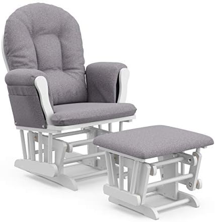 Storkcraft Premium Hoop Glider & Ottoman, Espresso/Gray Swirl by Storkcraft