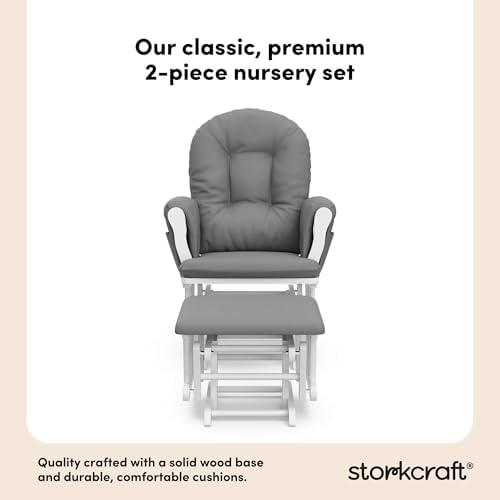 Storkcraft Premium Hoop Glider & Ottoman - Image 6