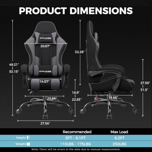 GTPLAYER Gaming Chair, Computer Chair - Image 3