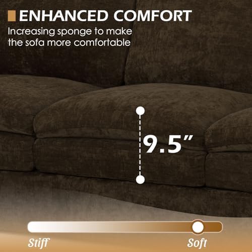 3 Pieces Chenille Sofa Set w/Two Arm Pillows - Image 5