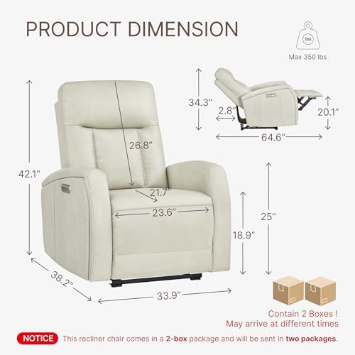 KISLOT Wall Hugger Power Recliner Chair - Image 2