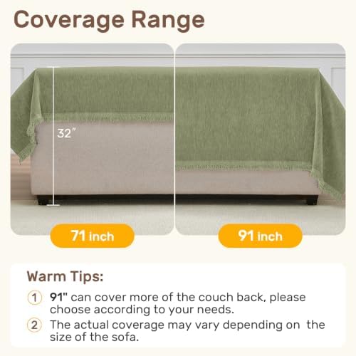 2 Pieces Sectional Couch Covers L Shaped Cover XL Light Sage - Image 5