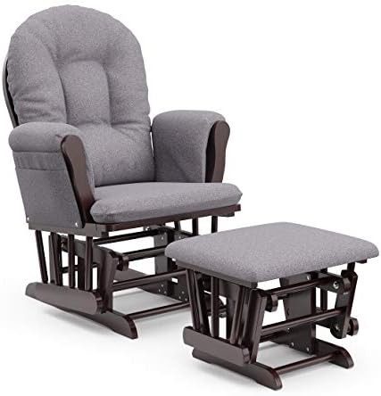 Storkcraft Premium Hoop Glider & Ottoman, Espresso/Gray Swirl by Storkcraft