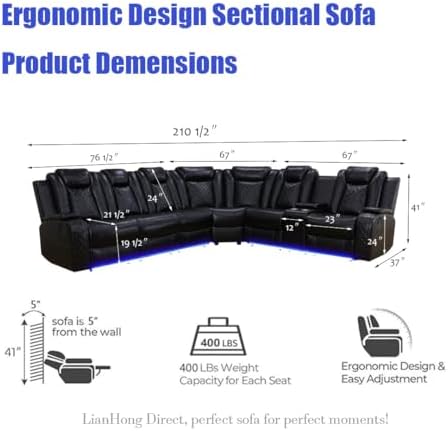 Power Reclining Sectional Sofa - Image 2