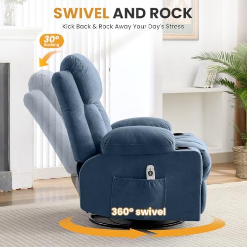 Swivel Rocker Recliner Chair - Image 7
