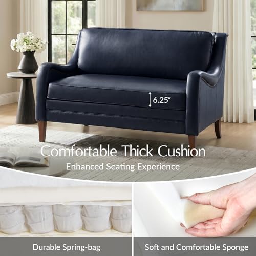 HULALA HOME Faux Leather Loveseat Sofa - Image 6