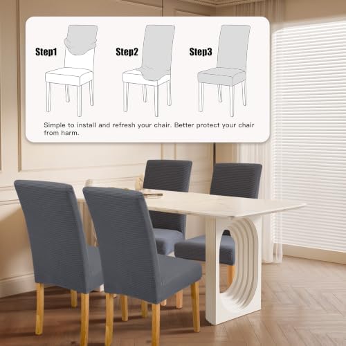 BIETYONE Waterproof Dining Chair Covers, Stretch Seat Protector - Image 2