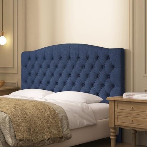 Furpopup Linen Queen Size Headboard Only, Upholstered Wall Mount by Furpopup