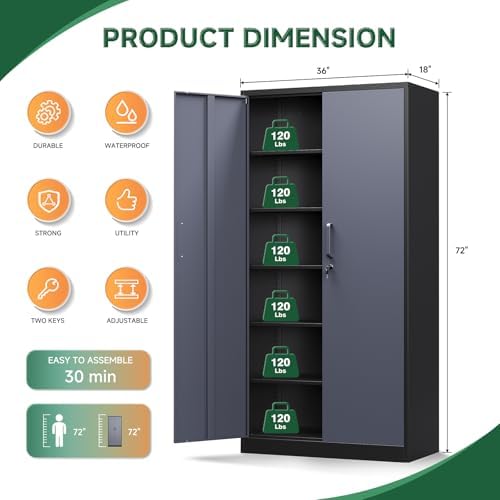 Letaya Metal Storage Cabinet - Image 3