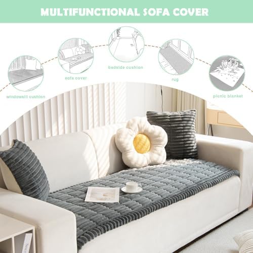 ZQFFB Couch Cover for Dogs Washable Non-Slip Pet Friendly Sofa Protector - Image 3