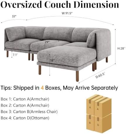 Cloud Modular Sectional Sofa, Sectional Couches - Image 2