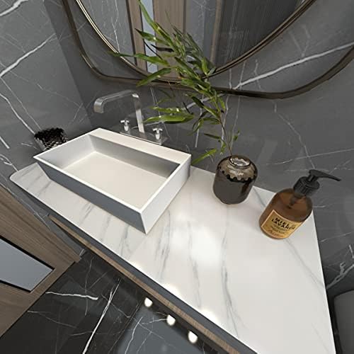 48x78inch Extra Wide Grey White Marble Wallpaper Peel Stick Glossy Thick - Image 4