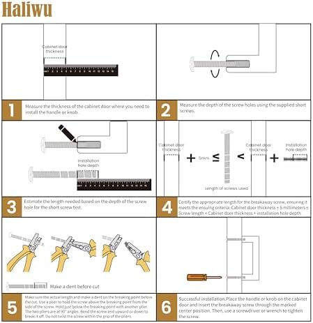 Haliwu 10 Pack 5" Kitchen Cabinet Handles White Marble Grain Cabinet Pulls - Image 6
