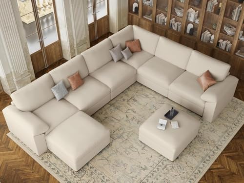 EASE MOOSE Sectional Couches for Living Room, U Shaped Modular Sofa by EASEMOOSE