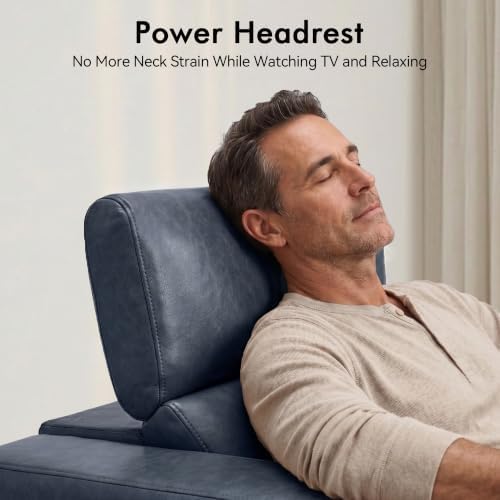 MCombo 85.4'' Zero Wall Hugger Power Recliner Sofa, HL198M3 Pacific - Image 6
